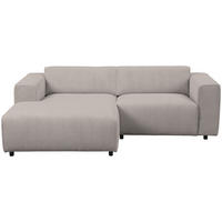 HÖRNSOFFA i manchester ljusgrå  - ljusgrå/svart, Design, textil/plast (161/234cm) - Livetastic