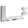 WOHNWAND 4-teilig  in Weiss, Weiss Hochglanz 270/130/32,5 cm  - Weiss Hochglanz/Weiss, Lifestyle, Holzwerkstoff (270/130/32,5cm) - P & B
