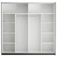 SCHWEBETÜRENSCHRANK  in Graphitfarben, Eichefarben  - Eichefarben/Schwarz, MODERN, Holzwerkstoff/Metall (215/210/60cm) - Carryhome