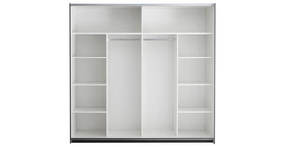 SCHWEBETÜRENSCHRANK  in Graphitfarben, Eichefarben  - Eichefarben/Schwarz, MODERN, Holzwerkstoff/Metall (215/210/60cm) - Carryhome