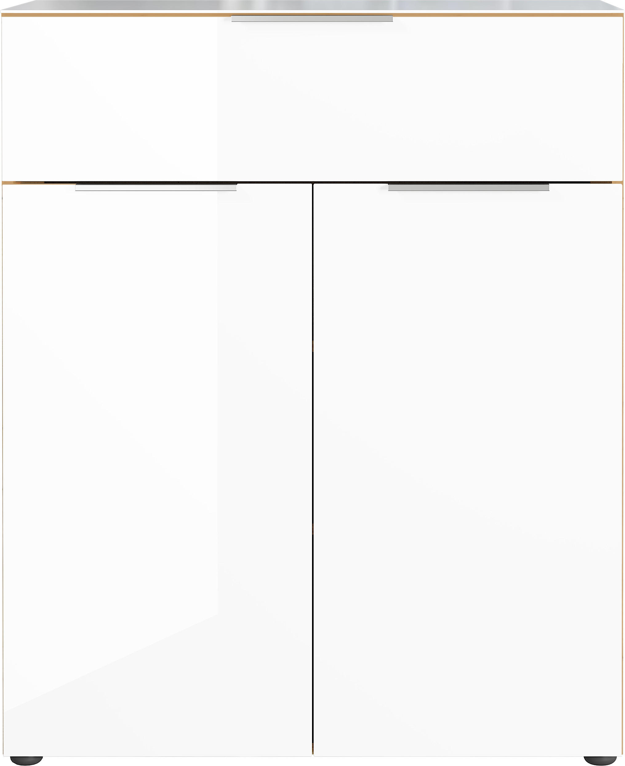 KOMÓD 83/102/42 cm  - ezüst/fekete, Modern, műanyag/faalapú anyag (83/102/42cm) - Premium Living