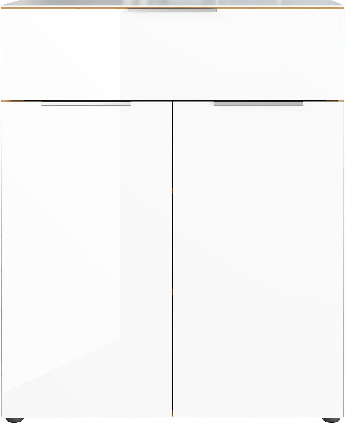 KOMÓD 83/102/42 cm  - tölgyfa színű/fekete, Modern, műanyag/faalapú anyag (83/102/42cm) - Premium Living