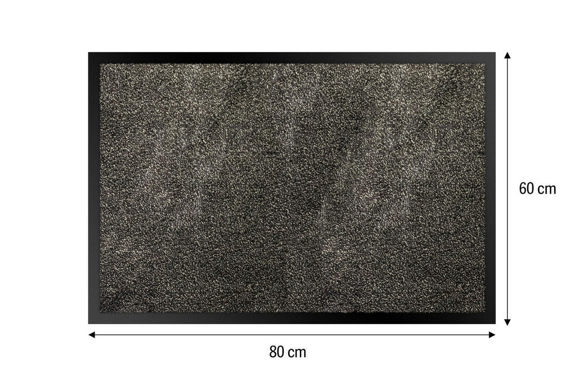 SZENNYFOGÓ SZŐNYEG - magasfényű szürke, Basics, műanyag (60/80cm)