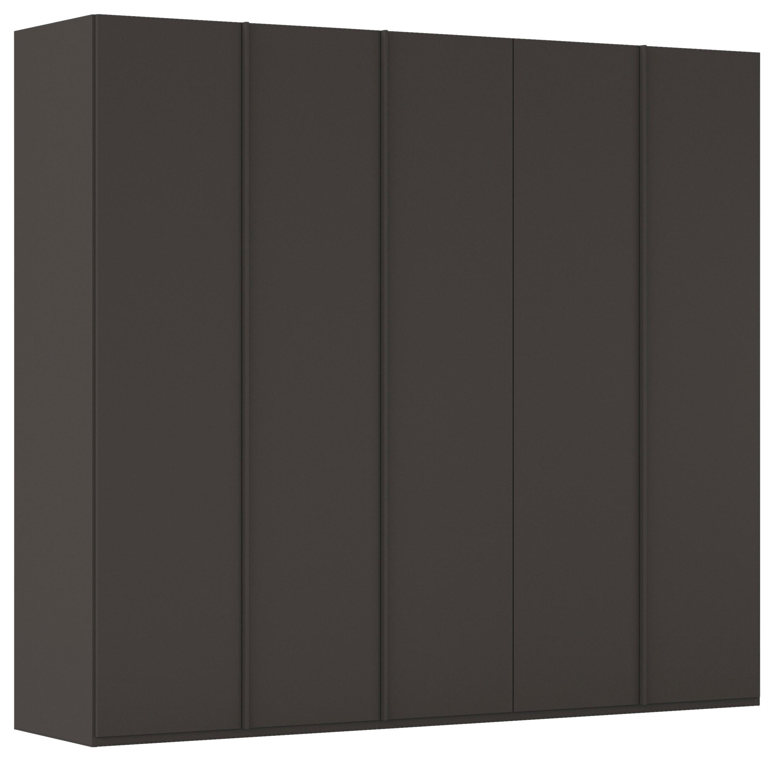 DREHTÜRENSCHRANK 251/235/61 cm,  in Graphitfarben, 5-türig  - Graphitfarben, Basics, Holzwerkstoff/Metall (251/235/61cm) - Novel