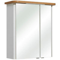 SPIEGELSCHRANK  - Chromfarben/Weiß, KONVENTIONELL, Glas/Holzwerkstoff - Xora