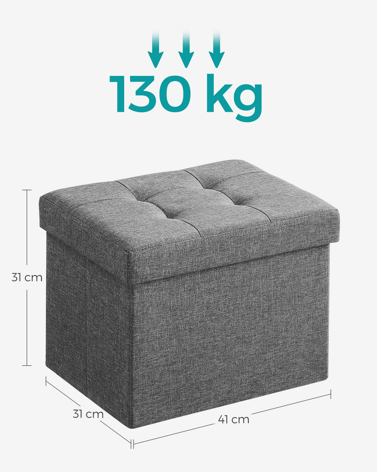 SITZBOX  - Grau, Basics, Textil (41/31/31cm)