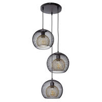 HÄNGELEUCHTE Selina 44/150 cm   - Schwarz, Design, Metall (44/150cm) - Globo