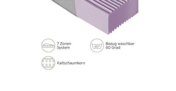 KALTSCHAUMMATRATZE 120/200 cm  - Weiß, Basics, Textil (120/200cm) - Novel
