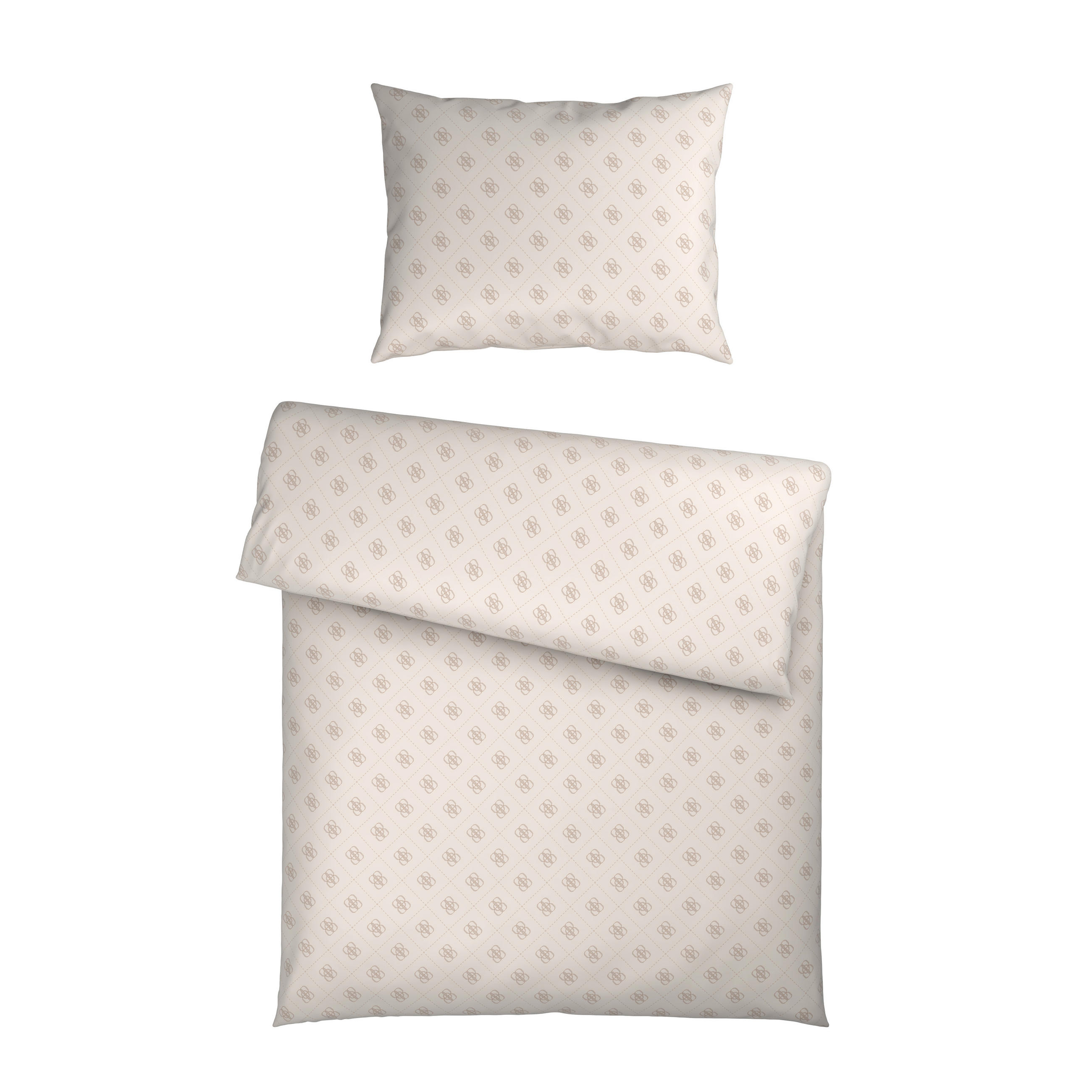 BETTWÄSCHESET Satin 160/210 cm  65 cm/100 cm  - Creme, Design, Textil (160/210cm) - Ambia Home