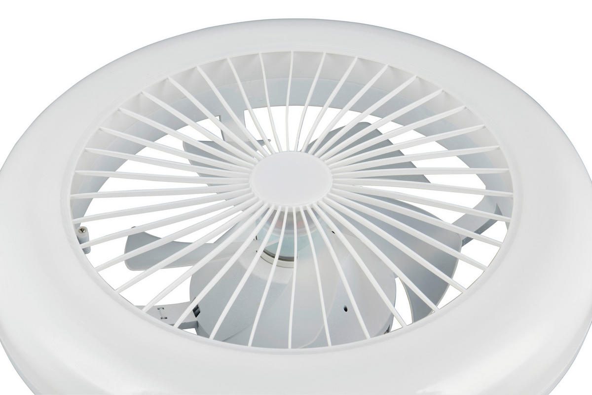 DECKENVENTILATOR  45,0/14,0 cm    - Weiss/Transparent, Basics, Kunststoff (45,0/14,0cm)