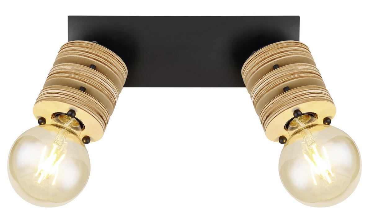 STRAHLER Angeline 31/8,8/17,5 cm   - Schwarz/Braun, KONVENTIONELL, Holzwerkstoff/Metall (31/8,8/17,5cm) - Globo