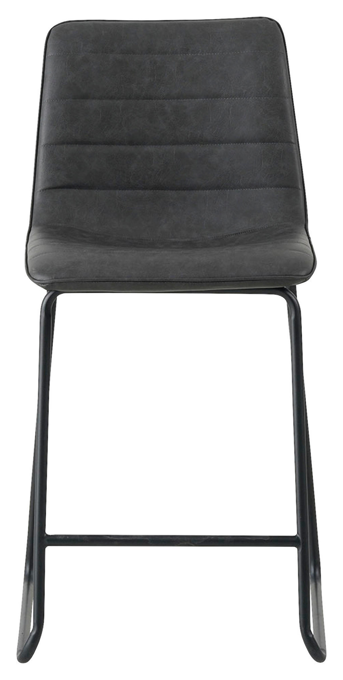 SADA BAROVÝCH ŽIDLÍ 2 kusy - černá/antracitová, Konvenční, kov/textil (49/98/54,5cm) - MID.YOU