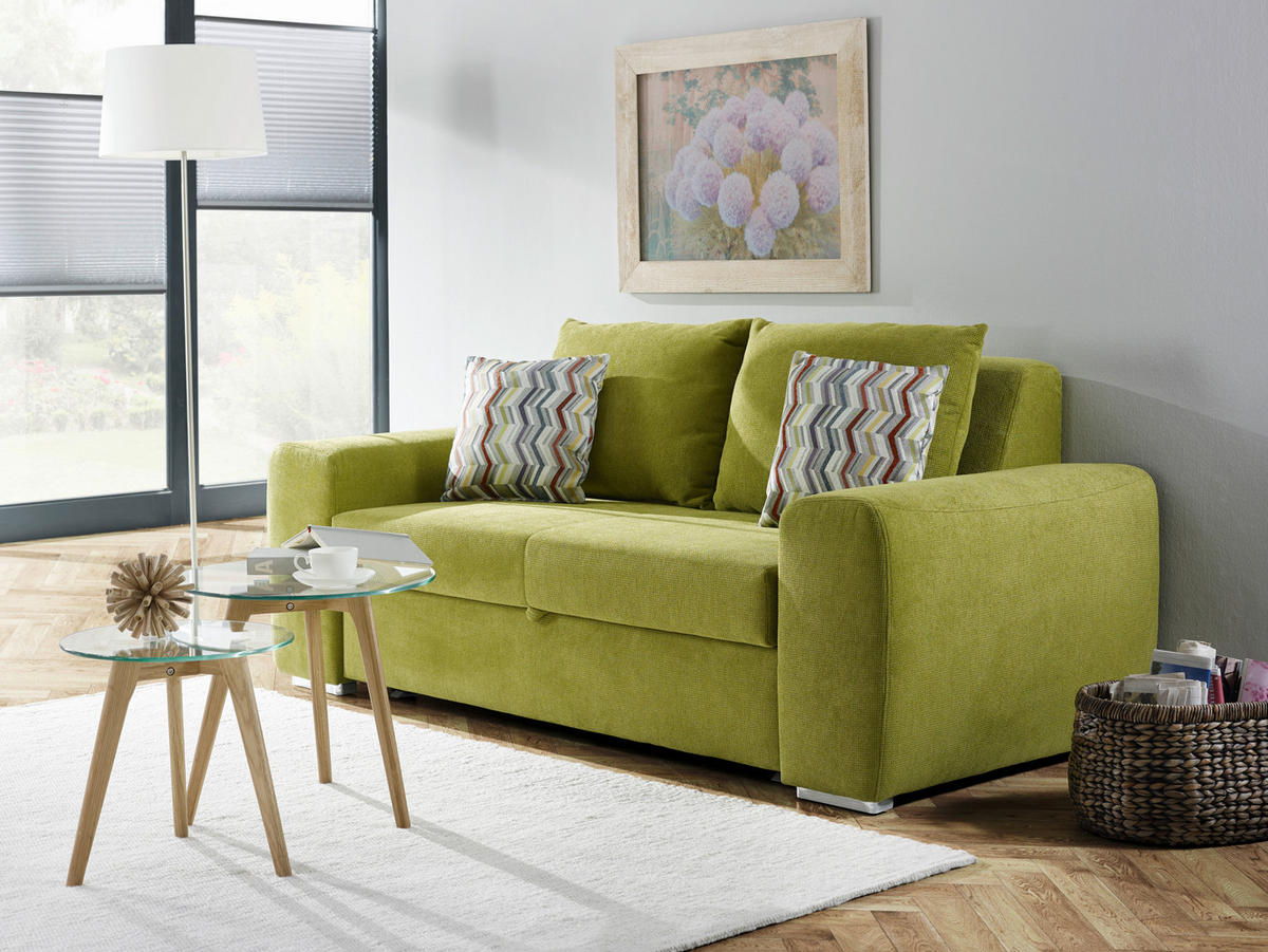 SCHLAFSOFA Anthrazit  - Chromfarben/Anthrazit, Design, Holz/Textil (199/92/97cm) - Livetastic