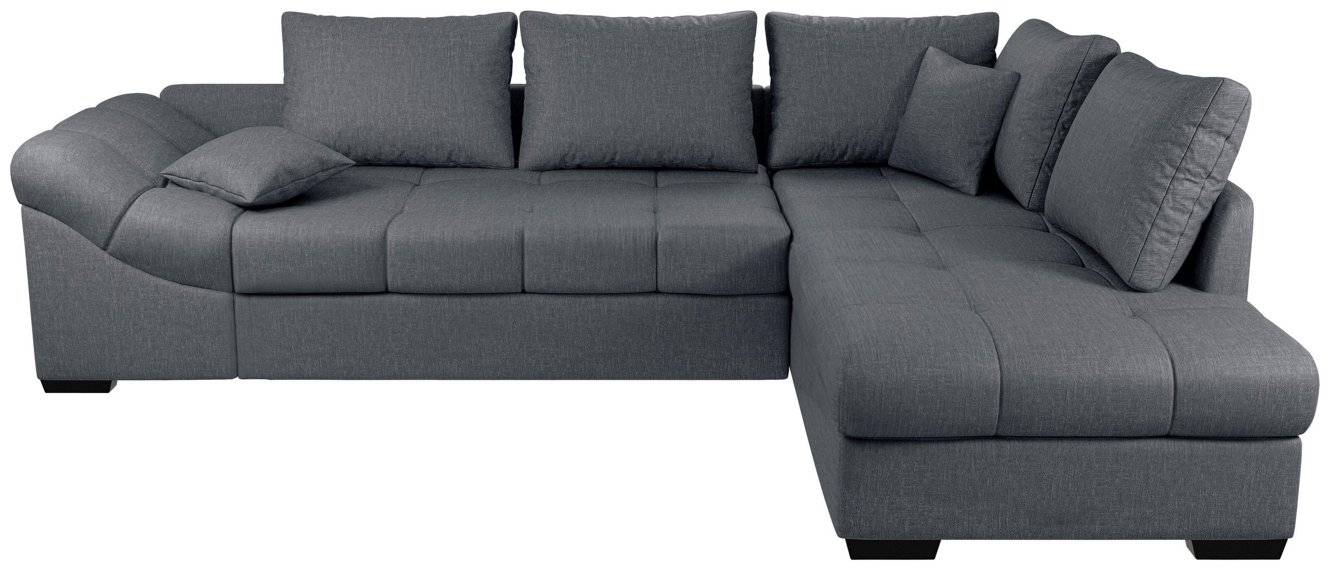 ECKSCHLAFSOFA in Anthrazit Textil - Anthrazit/Schwarz, Modern, Holz/Textil (298/202cm) - MID.YOU