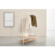 GARDEROBENSTÄNDER in Naturfarben, Weiß 100/160/45 cm   - Naturfarben/Weiß, Basics, Holzwerkstoff/Metall (100/160/45cm) - Xora