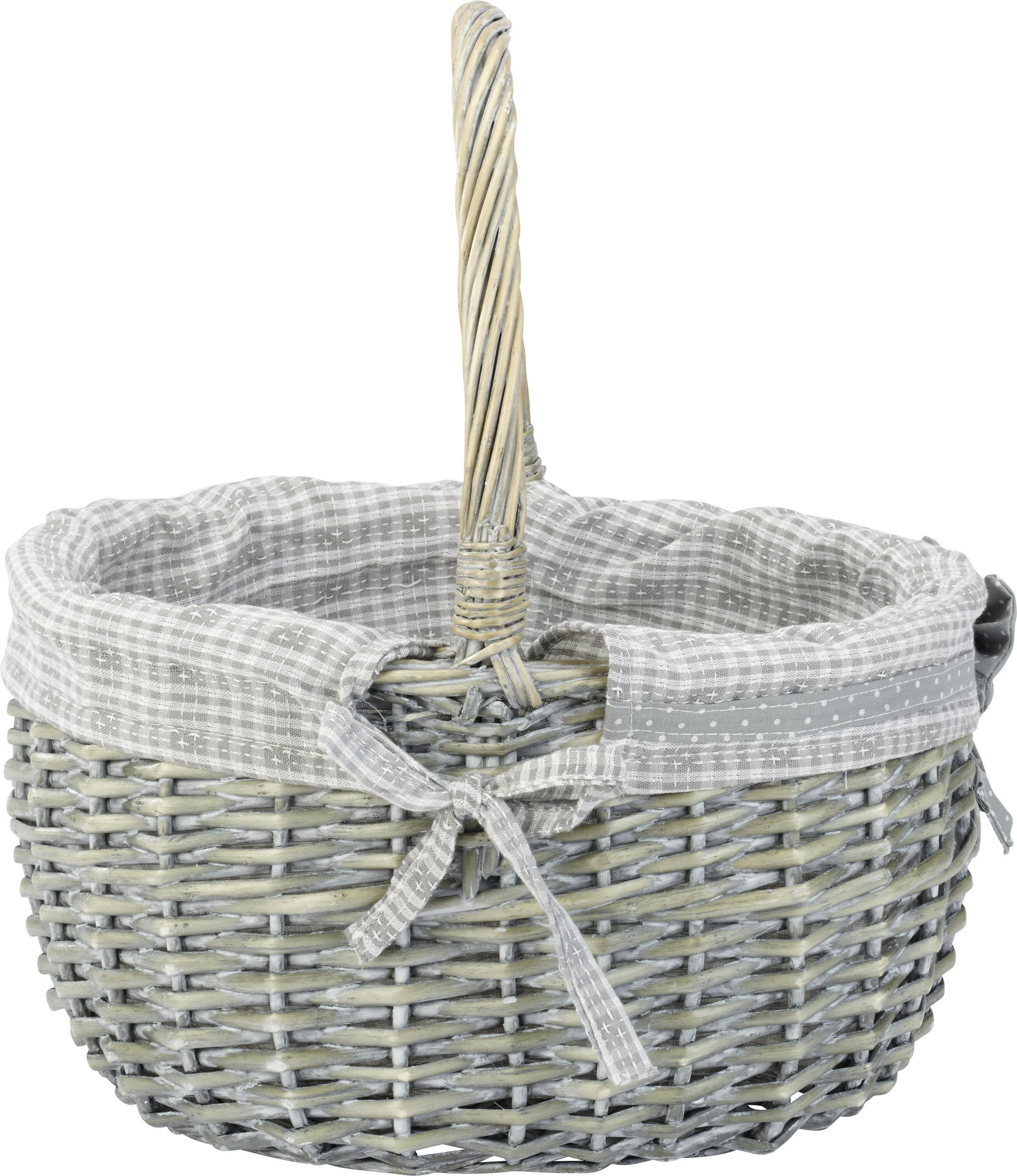EINKAUFSKORB  - Blau/Naturfarben, LIFESTYLE, Holz/Textil (34/18/26/24cm) - Landscape