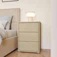 NACHTSCHRANK 50/69/42 cm  - Silberfarben/Hellgelb, Trend, Holzwerkstoff/Kunststoff (50/69/42cm) - Carryhome