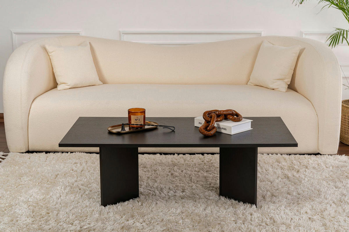 COUCHTISCH rechteckig Schwarz  - Schwarz, Design, Holzwerkstoff (119/40/60cm) - MID.YOU