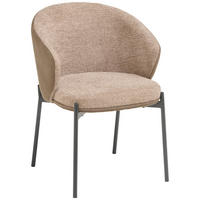 ARMLEHNSTUHL  in Eisen Samt  - Schwarz/Braun, MODERN, Textil/Metall (56/76,5/57,5cm) - MID.YOU