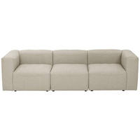 3-SITZER-SOFA in Creme  - Creme, Design, Kunststoff/Textil (275/73/100cm) - Max Winzer