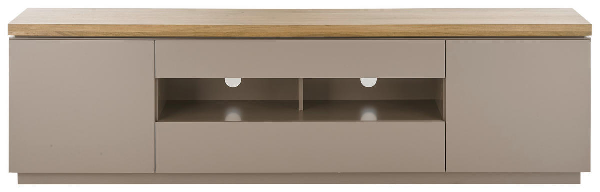 LOWBOARD Palamos  in 200/57/40 cm  - Naturfarben/Grau, Basics, Holz/Holzwerkstoff (200/57/40cm)