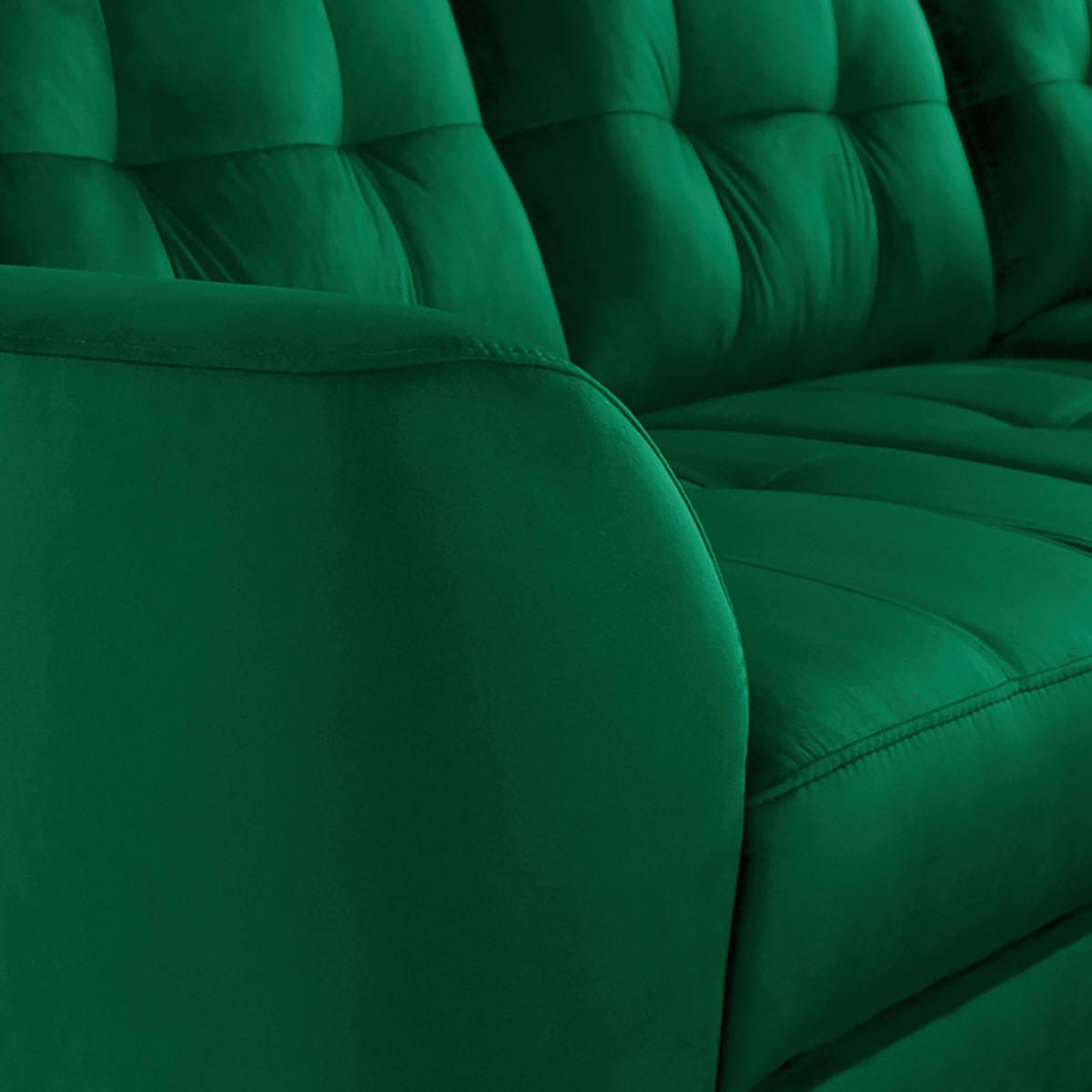 ECKSOFA Dunkelgrün Samt  - Dunkelgrün/Buchefarben, Design, Holz/Textil (236/190cm) - Livetastic