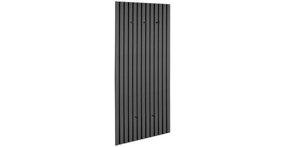 WANDGARDEROBE  in Grau, Schwarz  - Schwarz/Grau, MODERN, Holzwerkstoff/Textil (50/125/7cm) - Xora