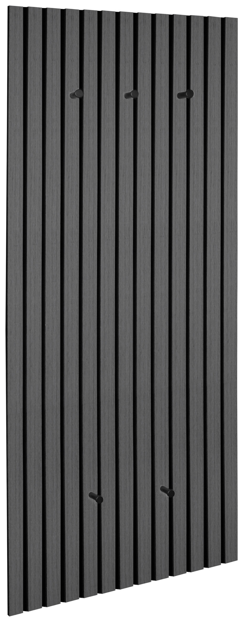 GARDEROBENPANEEL  in 50/125/7 cm  - Schwarz/Grau, MODERN, Holzwerkstoff/Textil (50/125/7cm) - Xora