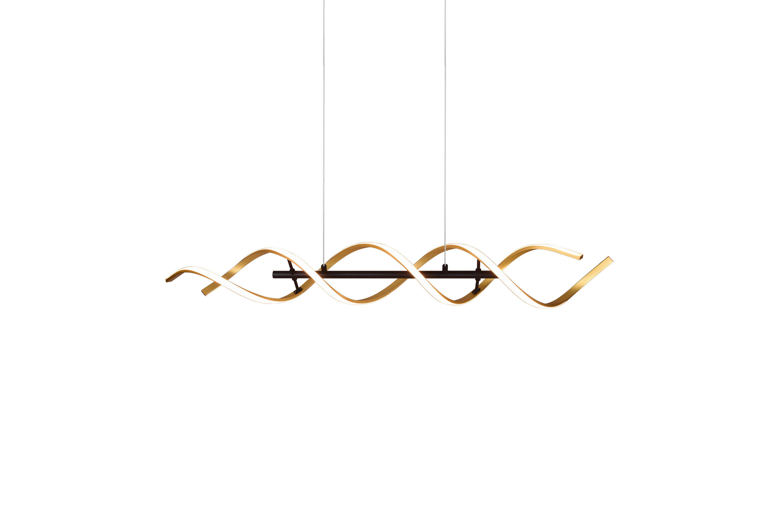LED-HÄNGELEUCHTE Sequence 104,5/16/150 cm   - Goldfarben/Alufarben, Design, Metall (104,5/16/150cm) - Trio Leuchten