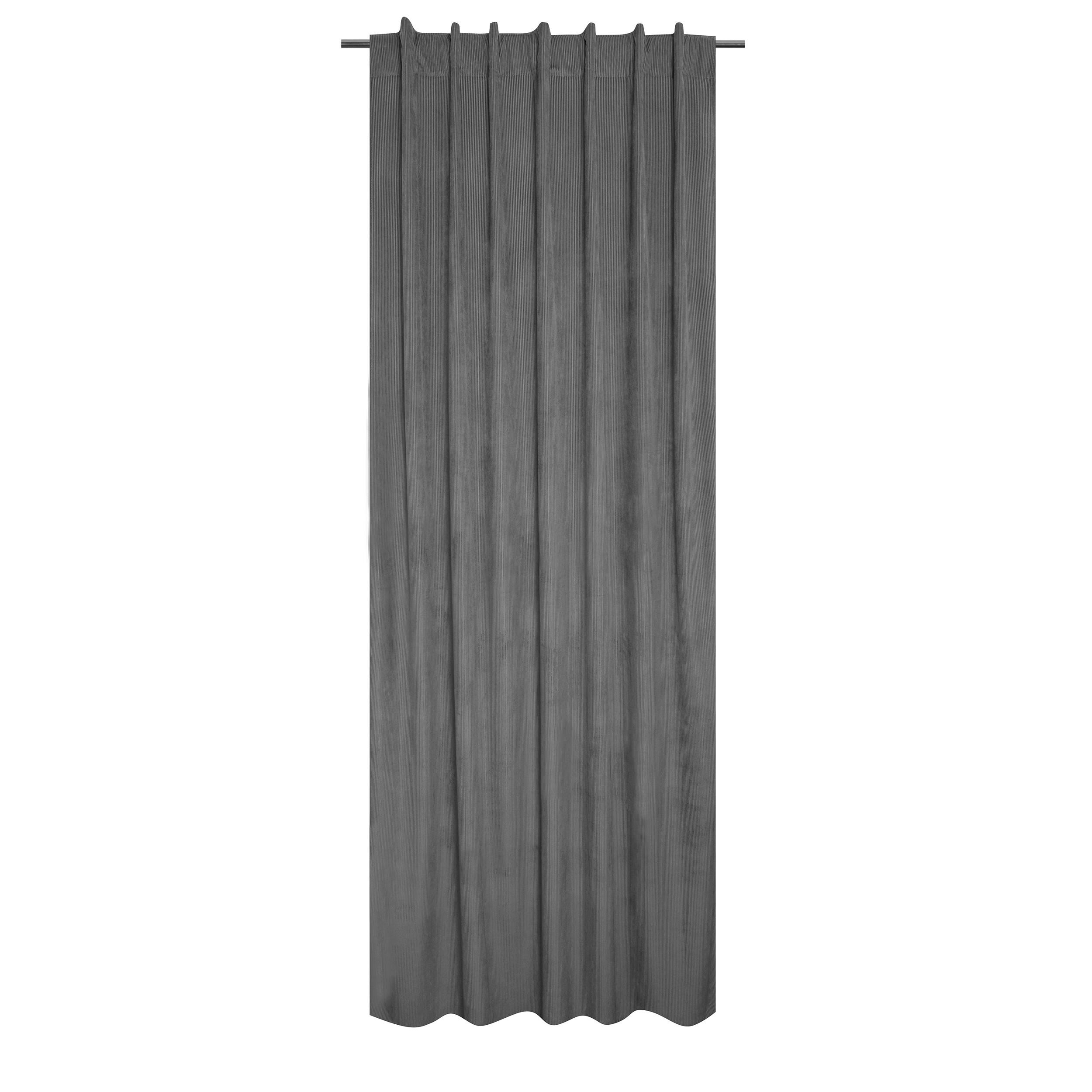 FERTIGVORHANG blickdicht  - Grau, Basics, Textil (140/240cm)