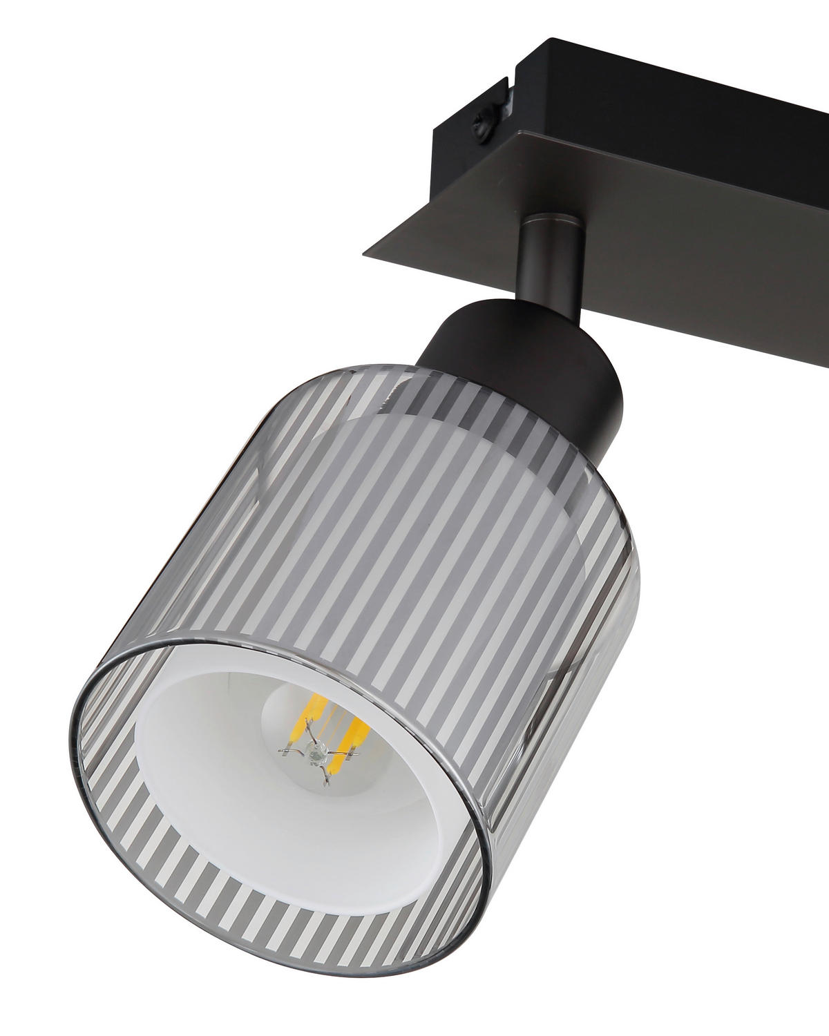 STRAHLER 28/8/18,6 cm   - Schwarzchrom/Weiß, Basics, Glas/Metall (28/8/18,6cm) - Globo