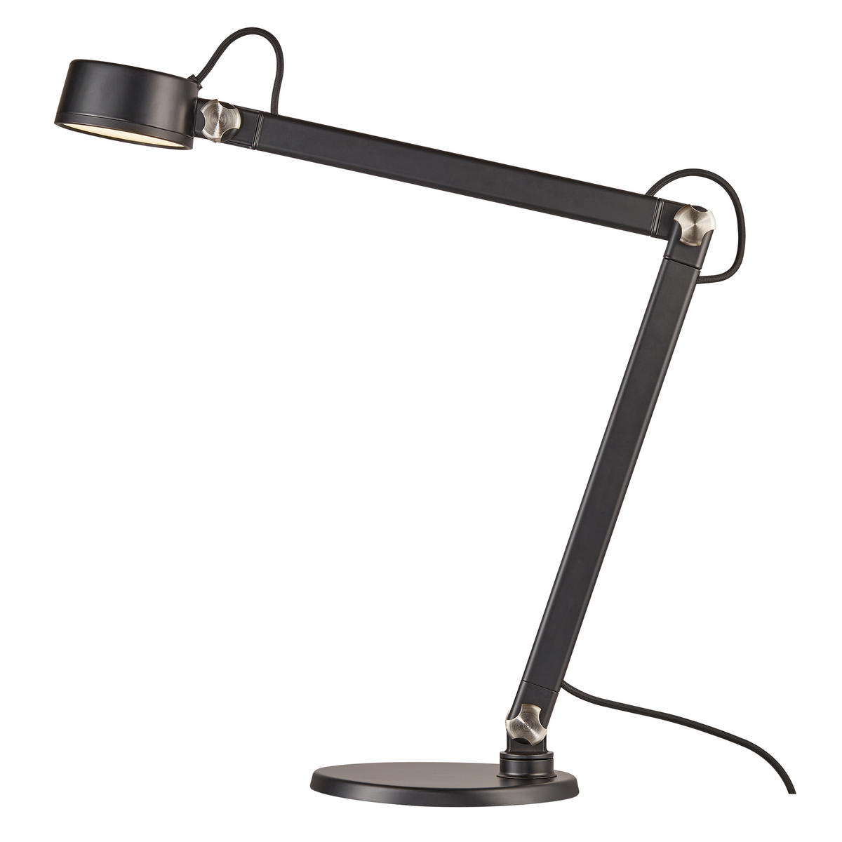 SCHREIBTISCHLEUCHTE Nobu 49,5/10,5/46,5 cm   - Schwarz, Design, Metall (49,5/10,5/46,5cm) - Nordlux