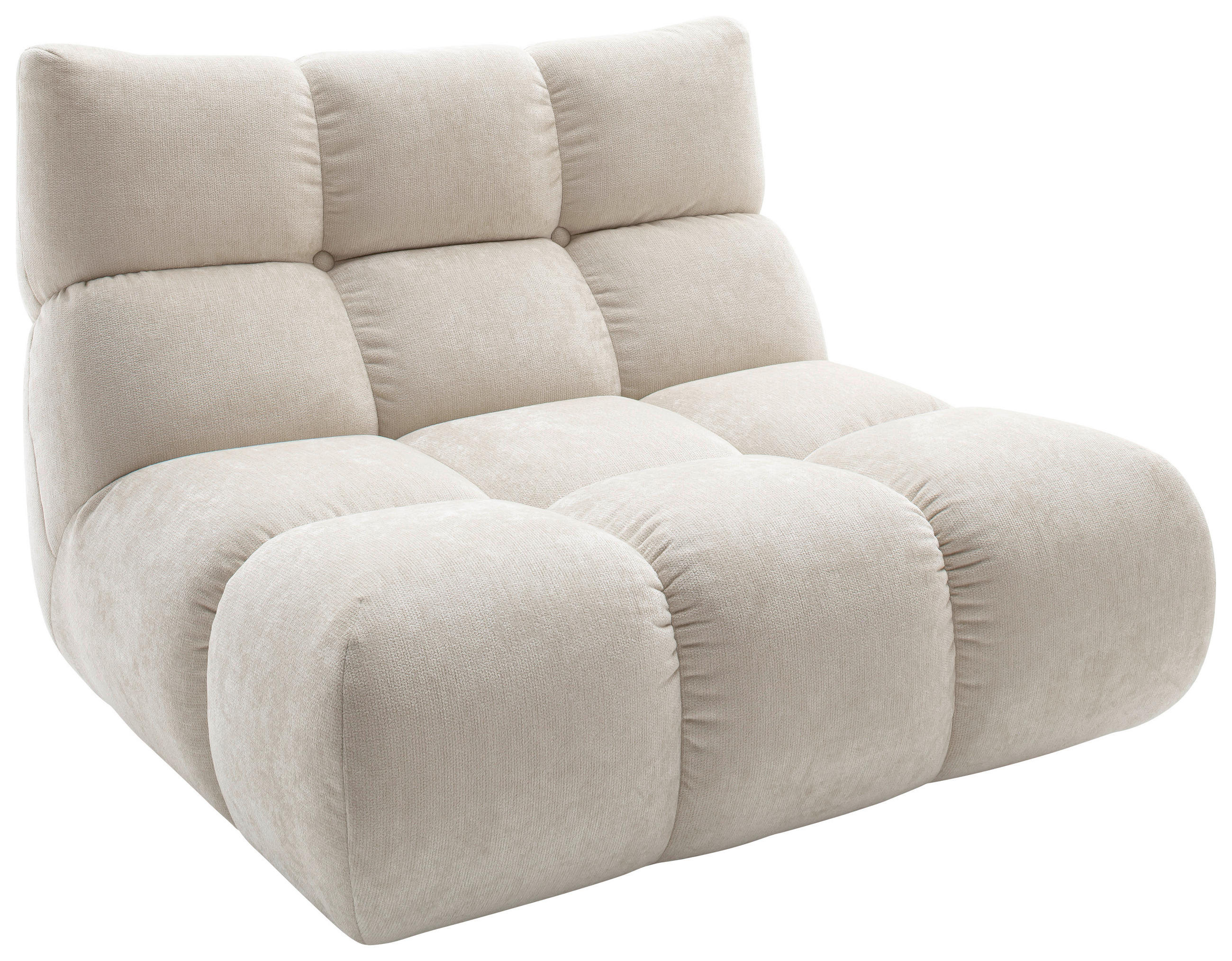 SESSEL Chenille Naturfarben  - Schwarz/Naturfarben, Design, Kunststoff/Textil (112/85/108cm) - Pure Home Lifestyle
