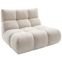 SESSEL Chenille Naturfarben  - Schwarz/Naturfarben, Design, Kunststoff/Textil (112/85/108cm) - Pure Home Lifestyle