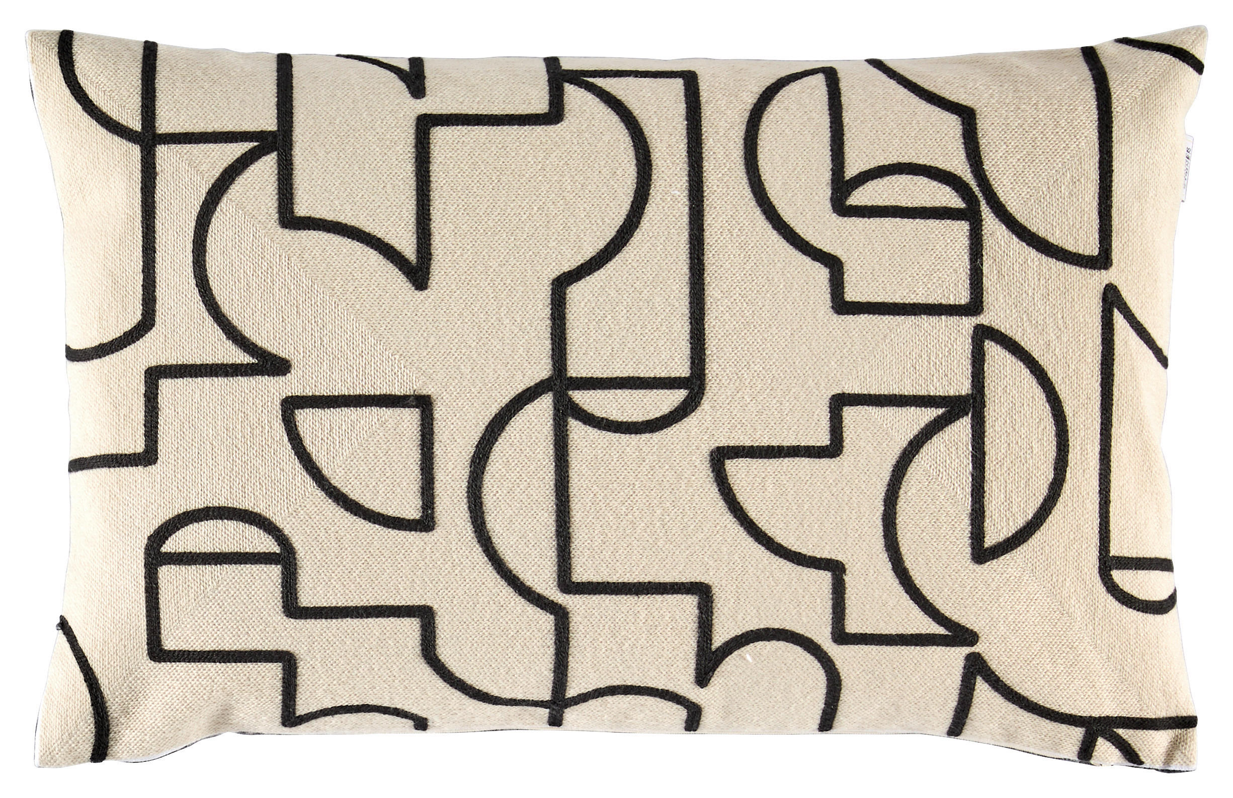 KISSENBEZUG SW-Frame anthrazit 58/38 cm  - Anthrazit/Creme, Design, Kunststoff/Textil (58/38cm) - Schöner Wohnen