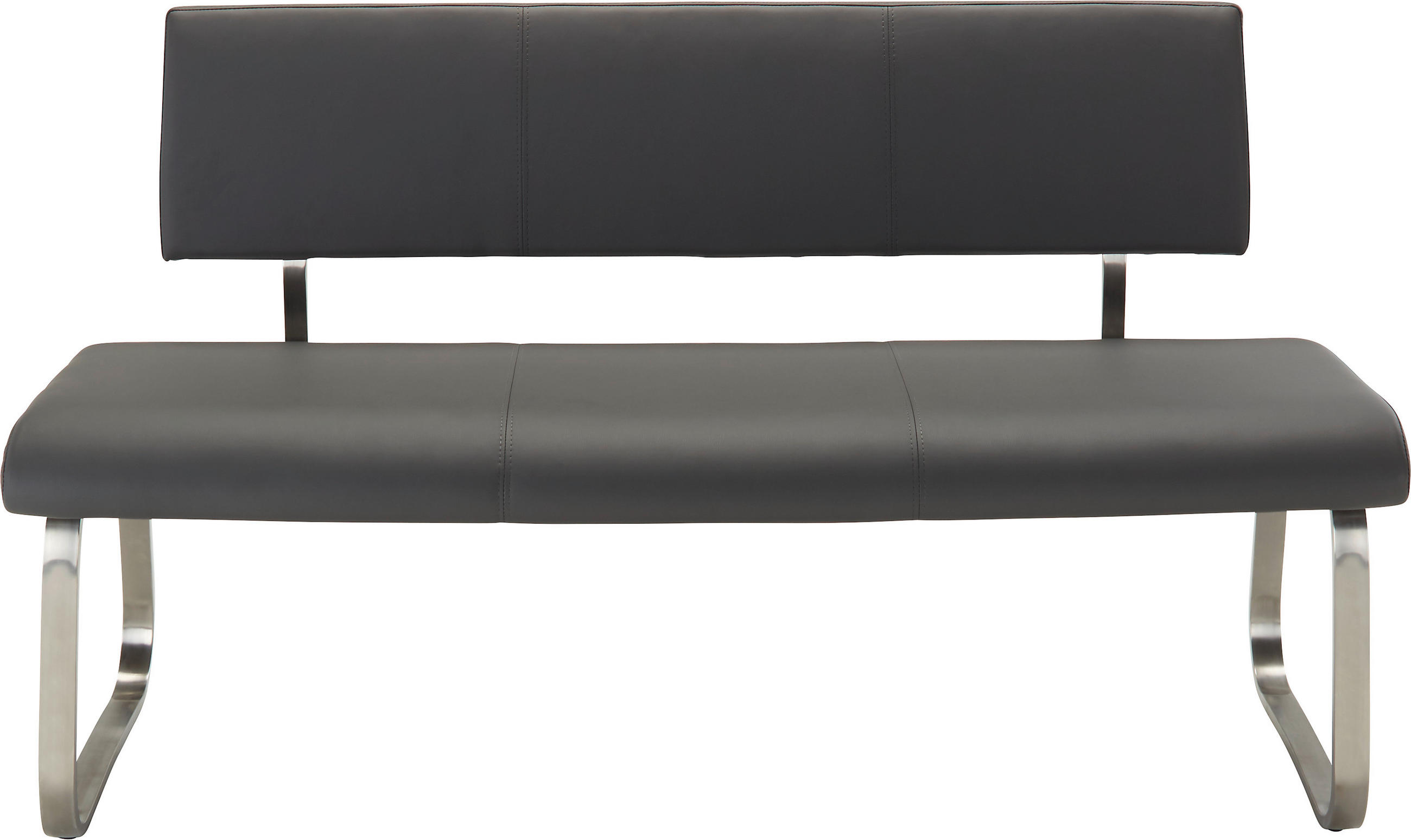 LAVICA, sivá, farba ušľachtilej ocele - sivá/farba ušľachtilej ocele, Design, kov/plast (155/86/59cm) - Livetastic