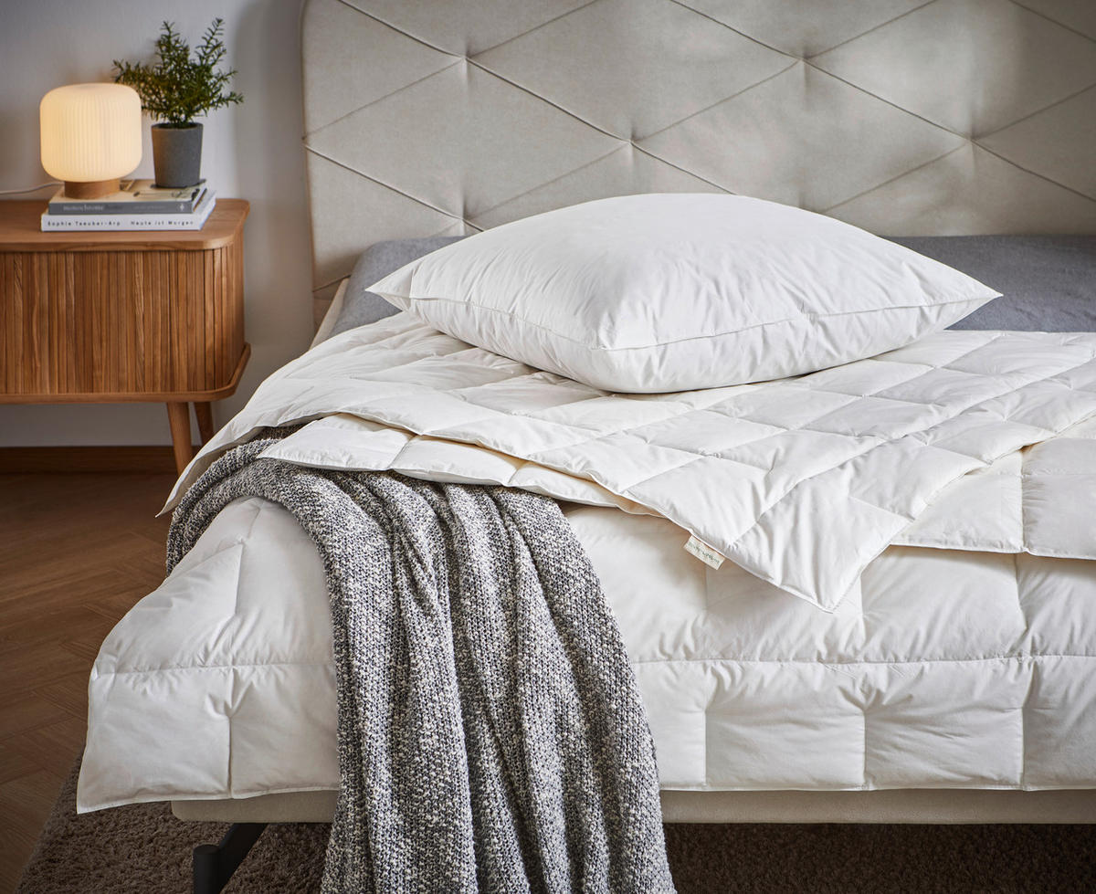 3-KAMMER-KISSEN 65/100 cm  - Weiss/Creme, Basics, Textil (65/100cm) - Bio:Vio