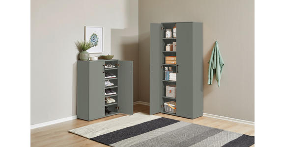 SCHUHSCHRANK 70/178,9/33,4 cm - Schwarz/Grün, KONVENTIONELL, Holzwerkstoff/Kunststoff (70/178,9/33,4cm) - Xora