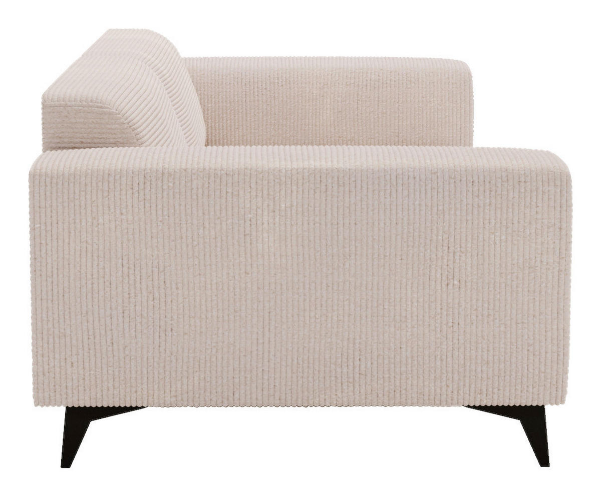 2-SITZER-SOFA Cord Creme  - Creme/Schwarz, KONVENTIONELL, Textil/Metall (207/75/104cm) - Carryhome