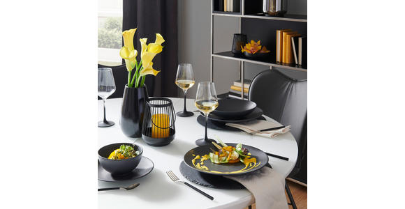 DESSERTTELLER Black Pearl 20,7 cm - Schwarz, Design, Keramik (20,7cm) - Novel