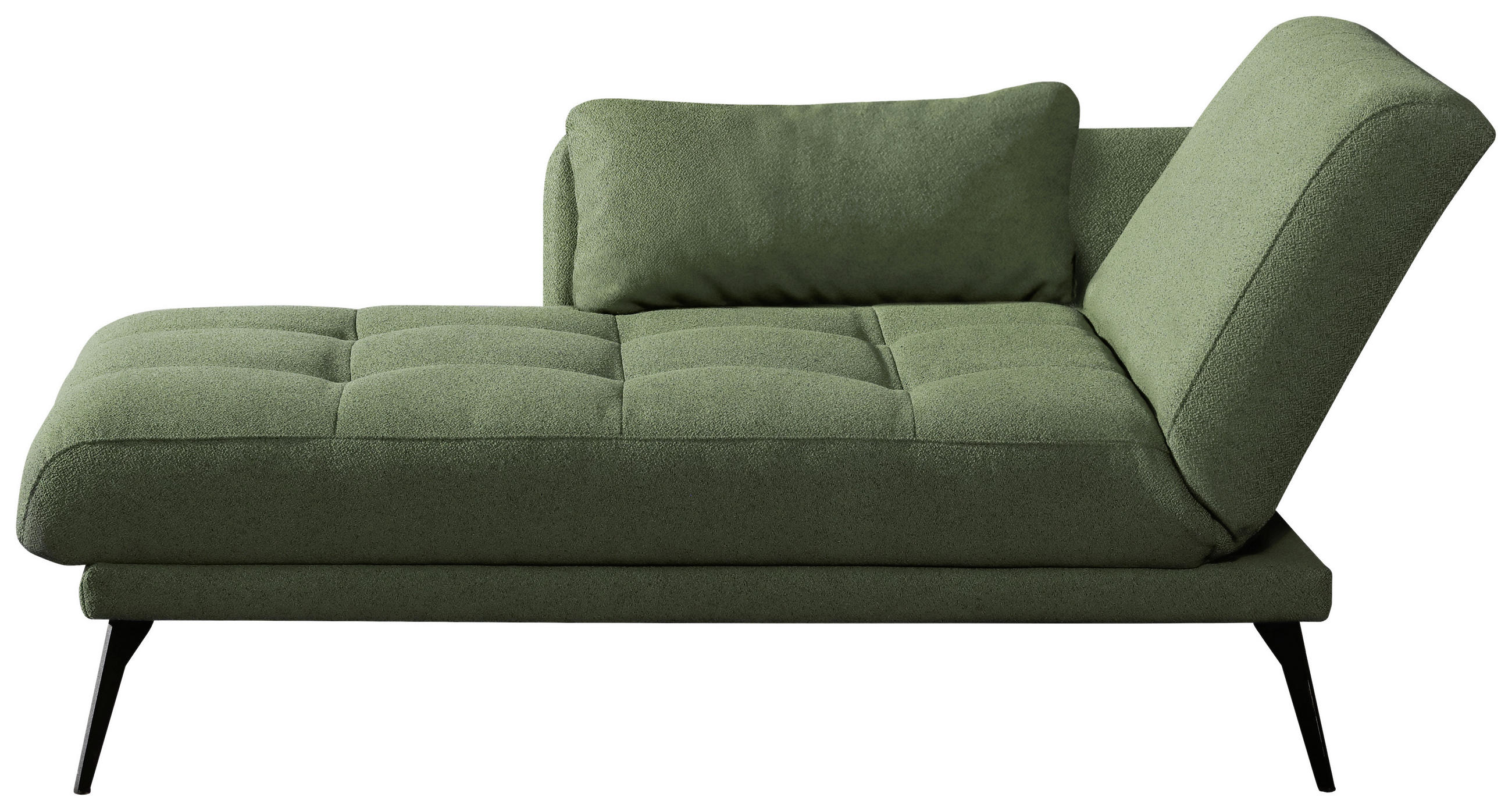 RÉCAMIERE Dunkelgrün  - Dunkelgrün/Schwarz, KONVENTIONELL, Textil/Metall (200/85/106cm) - Novel