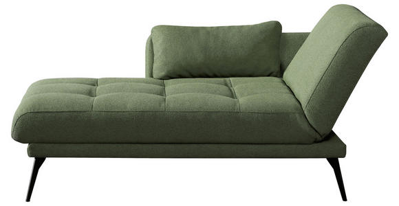 RÉCAMIERE Dunkelgrün - Dunkelgrün/Schwarz, KONVENTIONELL, Textil/Metall (200/85/106cm) - Novel