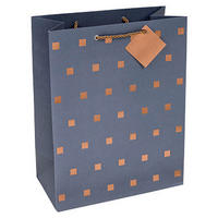 GESCHENKTASCHE  - Dunkelblau, Basics, Papier (17/22.5/9.2cm)