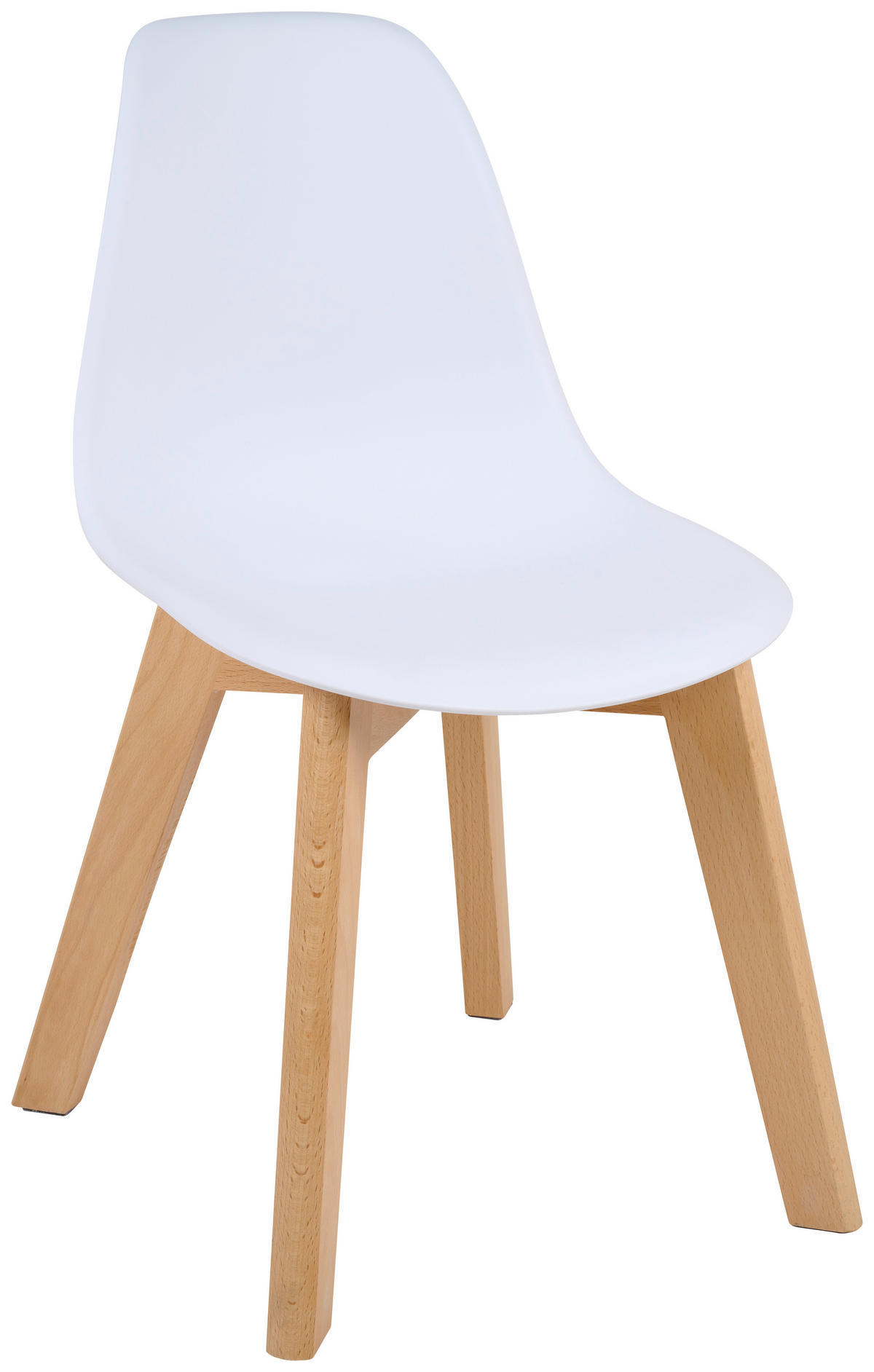 KINDERSTUHL - Buchefarben/Weiß, MODERN, Holz/Kunststoff (33/57/38cm) - P & B