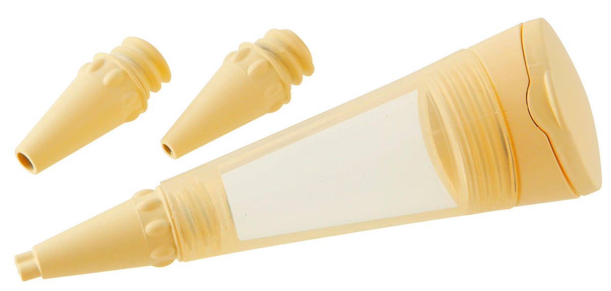 DEKORERINGSPENNA - transparent/cremefärgad, Basics, plast (22,7/11,7/4,5cm) - Fackelmann