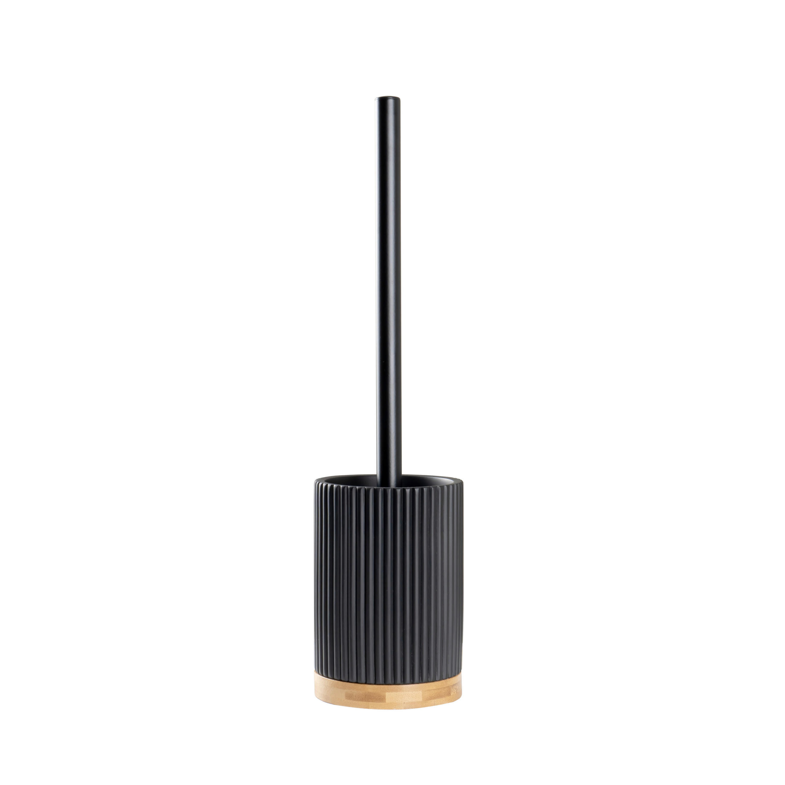 WC-BÜRSTENGARNITUR Metall  Kunststoff   - Schwarz, Basics, Holz/Kunststoff (9,5/40/9,5cm) - Sadena