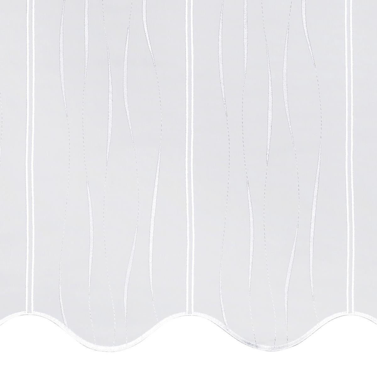 VITRÁZSFÜGGÖNY 50 cm  - fehér/szürke, Konventionell, textil (50cm) - Esposa