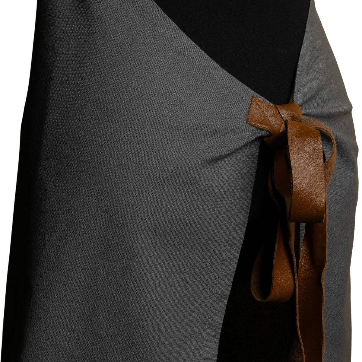 SCHÜRZE Grau, Schwarz, Cognac  - Cognac/Schwarz, Basics, Textil (80/85cm)