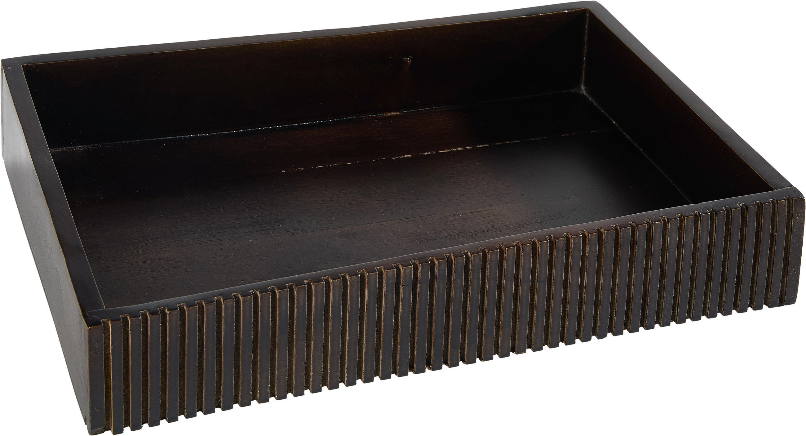 TABLETT Holz Mangoholz  - Dunkelbraun, Basics, Holz (36/25/6,5cm) - Boltze Home