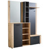 GARDEROBE 4-teilig  in 150/190/32 cm  - Anthrazit/Eiche Artisan, Design, Glas/Holzwerkstoff (150/190/32cm) - MID.YOU